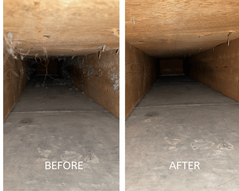 Clean your air ducts in Kitsap County | before and after